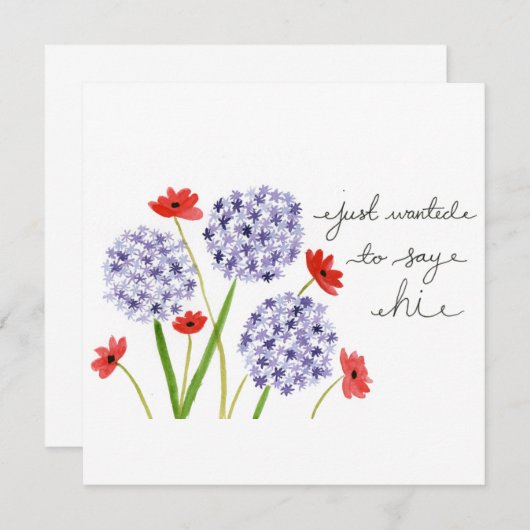 Ik wilde gewoon Hi zeggen. (Voorkant / Achterkant)