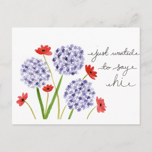 Ik wilde gewoon Hi zeggen. Briefkaart (Voorkant)