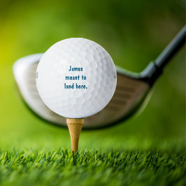 Ik wilde hier landen, grappige grap, gepersonalise golfballen