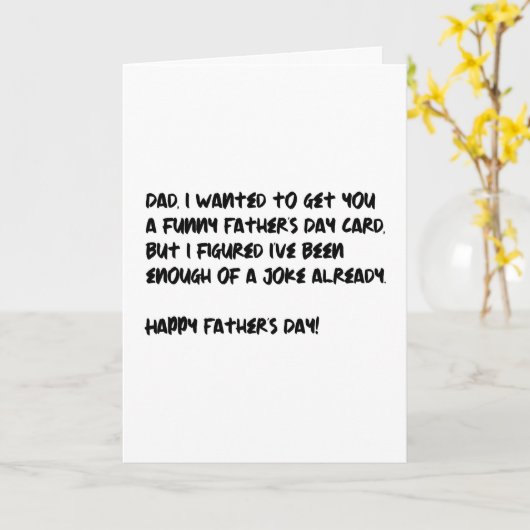 Ik wilde je een grappige Vaderdag geven Kaart (Gele Bloem)