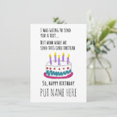 Ik wilde je een sms sturen...Birthday Card Kaart (Staand voorkant)