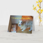 Ik wilde je een taart sturen... kaart (Gele Bloem)