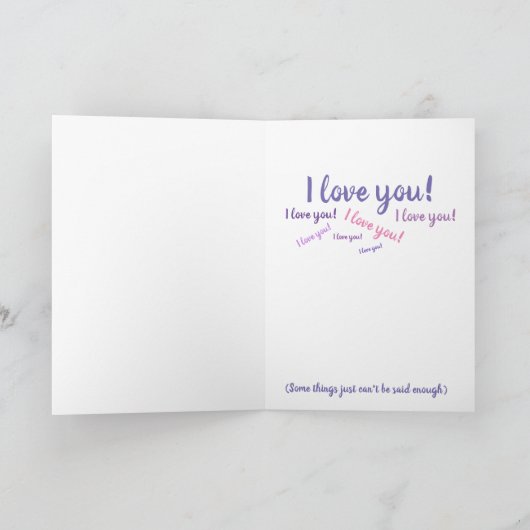Ik wilde je eraan herinneren dat ik van je hou! kaart (Binnen)