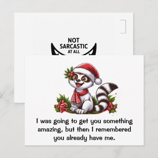 Ik wilde je iets geweldigs geven briefkaart (Voorkant / Achterkant)