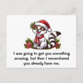 Ik wilde je iets geweldigs geven briefkaart (Voorkant)