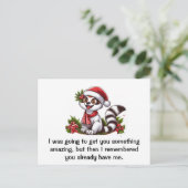 Ik wilde je iets geweldigs geven briefkaart (Staand voorkant)