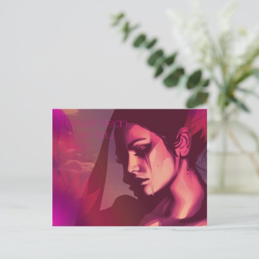 Ik wilde je nooit Briefkaart laten vallen. (Staand voorkant)