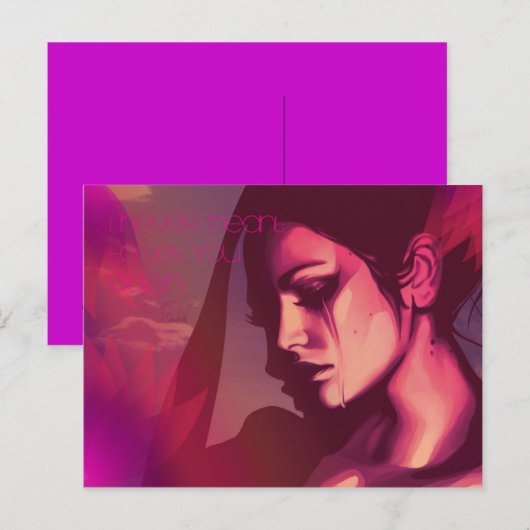 Ik wilde je nooit Briefkaart laten vallen. (Voorkant / Achterkant)