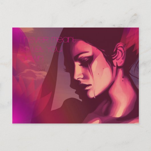 Ik wilde je nooit Briefkaart laten vallen. (Voorkant)