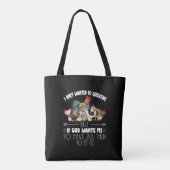 Ik wilde maar 10 kippen - grappige kippenliefhebbe tote bag (Achterkant)
