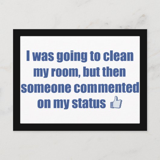 Ik wilde mijn kamer schoonmaken, maar.... briefkaart (Voorkant)