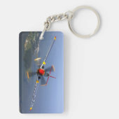 Ik wilde vandaag vliegen, Hart & Vliegtuig, Roze C Sleutelhanger (achterkant)