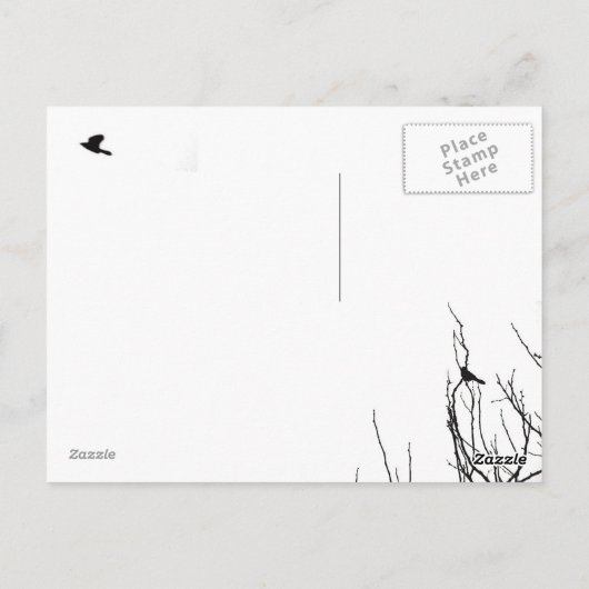 Ik wilde vliegen briefkaart (Achterkant)