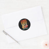 IK WIN BIJNA ALTIJD BIJ FANTASY FOOTBALL RONDE STICKER (Envelop)