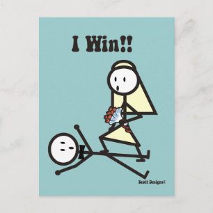 Ik win een bruiloft Briefkaart