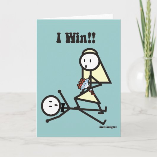 Ik win huwelijksaankondigingen aankondiging (Voorkant)