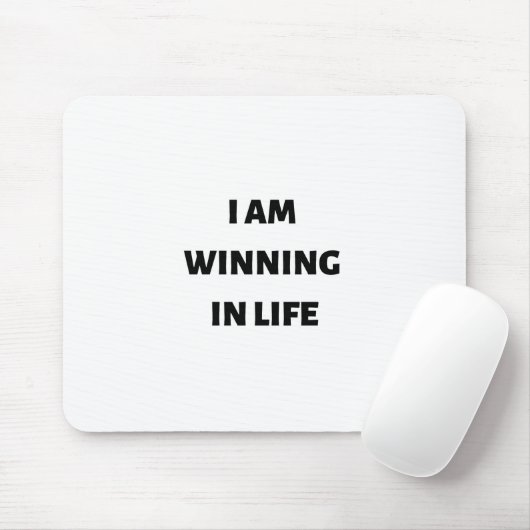 Ik win in het leven muismat (Met muis)