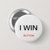 Ik win knoop ronde button 5,7 cm (Voorkant /achterkant)
