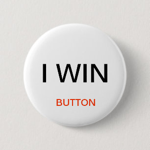 Ik win knoop ronde button 5,7 cm