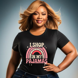 Ik winkel in mijn pyjama - Grappige meisjes T-shirt