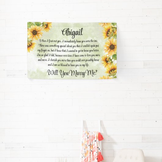 Ik wist dat je het enige persoonlijke voorstel was spandoek (Insitu)