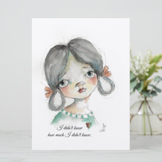 Ik wist het niet - vlakke frameable Kaart (Staand voorkant)