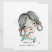 Ik wist het niet - vlakke frameable Kaart (Voorkant / Achterkant)