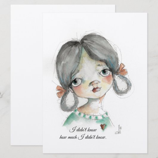 Ik wist het niet - vlakke frameable Kaart (Voorkant / Achterkant)