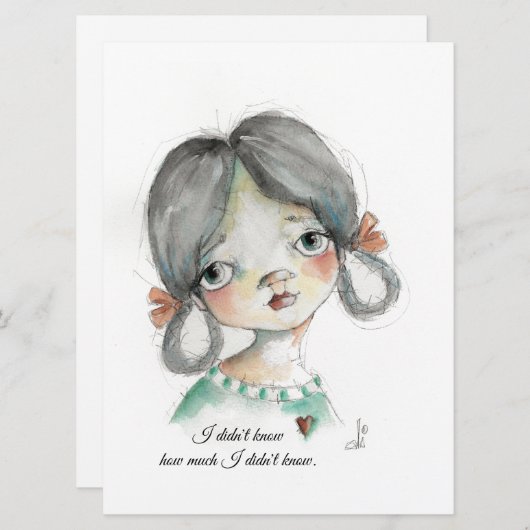 Ik wist het niet - vlakke frameable Kaart (Voorkant / Achterkant)