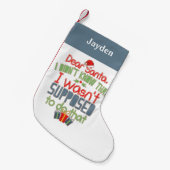 Ik wist niet dat grappig kerstfeest gepersonalisee kleine kerstsok (Voorkant (Hangend))