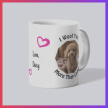 Ik woef je meer dan koffie Hond Moeder Liefde Foto