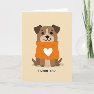 Ik WoeF Jou Liefde Hond Kaart