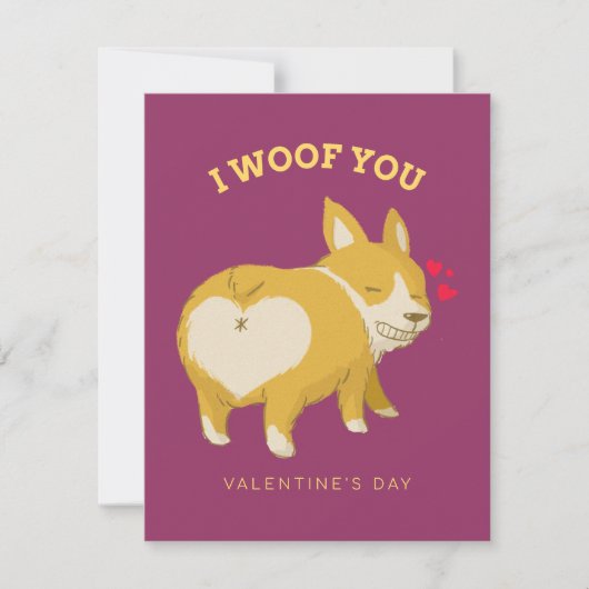 Ik Woef Jou, Valentijn! Kaart (Voorkant)