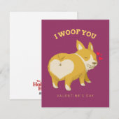 Ik Woef Jou, Valentijn! Kaart (Voorkant / Achterkant)