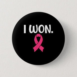 Ik won borstkanker Bewustzijnssteun Ronde Button 5,7 Cm