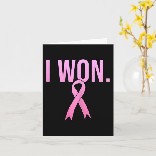Ik won borstkanker Survivor Awareness Maand Pink Kaart (Gele Bloem)