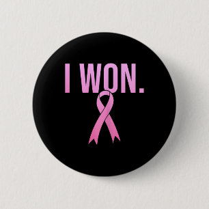 Ik won borstkanker Survivor Awareness Maand Pink Ronde Button 5,7 Cm