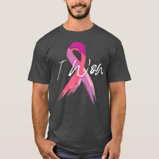 Ik won borstkankervoorlichting steun roze lint t-shirt