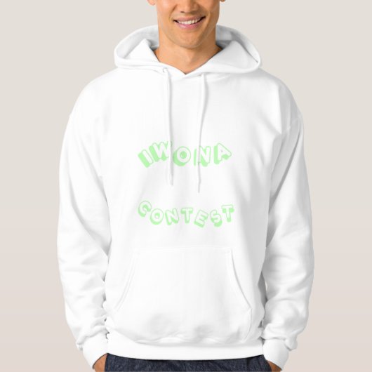 Ik won een wedstrijd Pastel Green Mannen Hoodie (Voorkant)