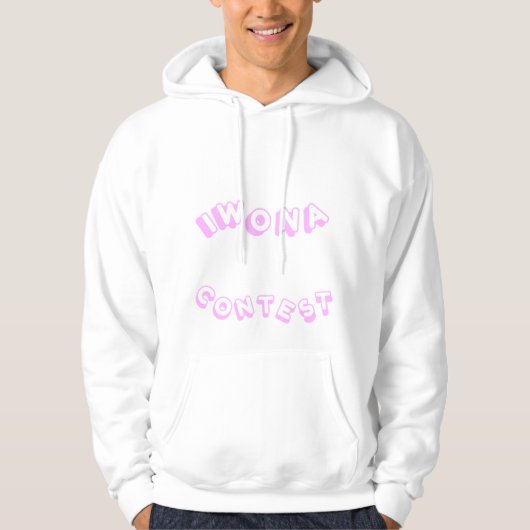 Ik won een wedstrijd Pastel Pink Mannen Hoodie (Voorkant)