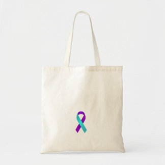 Ik Won Preventie Turquoise Paarse Lint Overlevende Tote Bag