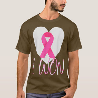 Ik won Survivor Breast Kanker Bewustheid T-shirt