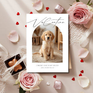 Ik woof je heel veel puppyhond foto Valentijnse Feestdagenkaart