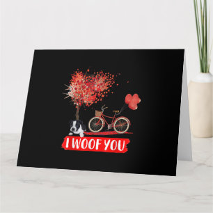 Ik Woof Jou. Boston Terrier Hond Valentijn Cadeaus Kaart