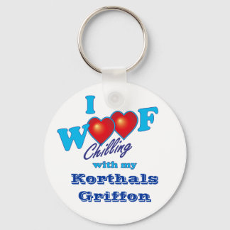 Ik Woof Korthals Griffon Sleutelhanger