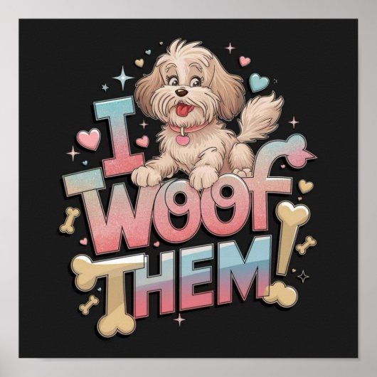 Ik woof ze! poster (Voorkant)