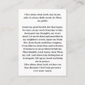 Ik woon alleen met een gebedskaart visitekaartje (Achterkant)