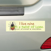 Ik woon de mijne, met een kronkel van Lyme, Lyme D Bumpersticker (Op auto)