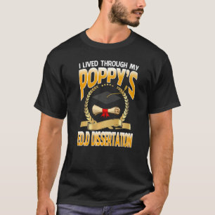 Ik woon door mijn papegaaien Edd Dissertation Grad T-shirt