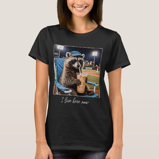 Ik woon hier nu Wasbeer T-shirt (Voorkant)